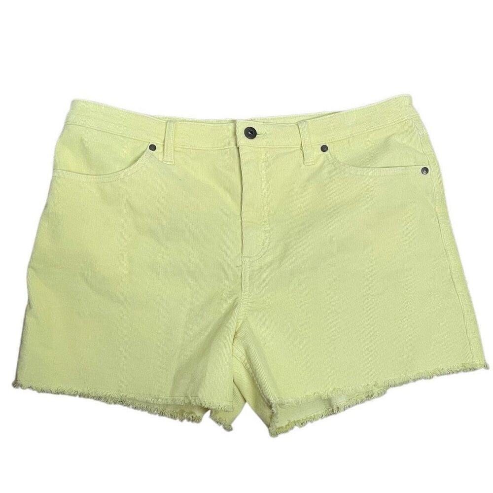 Carve Designs Womens Oahu Corduroy Shorts 14 Bright Yellow High Rise High Waist